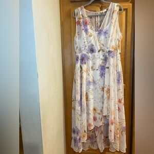 Calvin Klein Hi Low Maxi Dress with slip